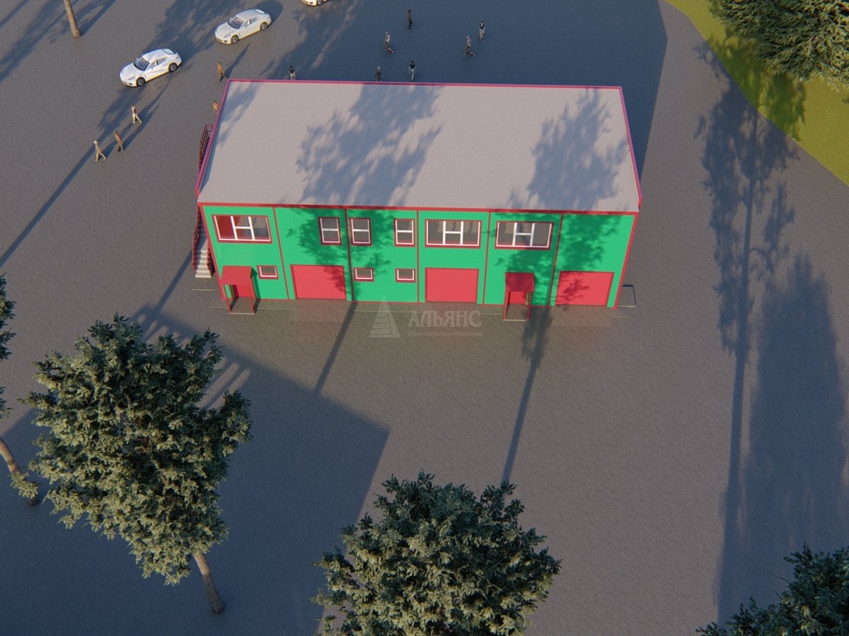 3D визуализация Офис из сэндвич-панелей - фото 8