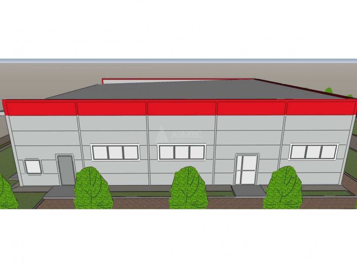 3D визуализация Магазин из сэндвич-панелей - фото 2